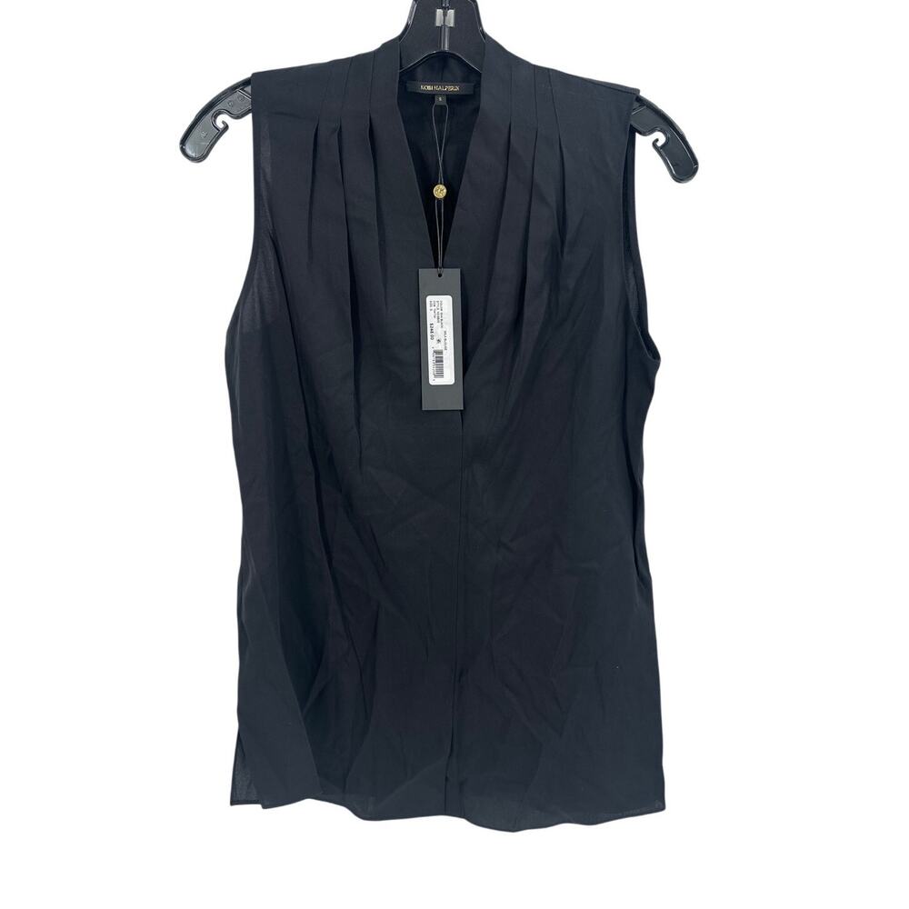 Kobi Halperin Black Mila Sleeveless Stretch Silk Blouse Size S - Picture 7 of 13